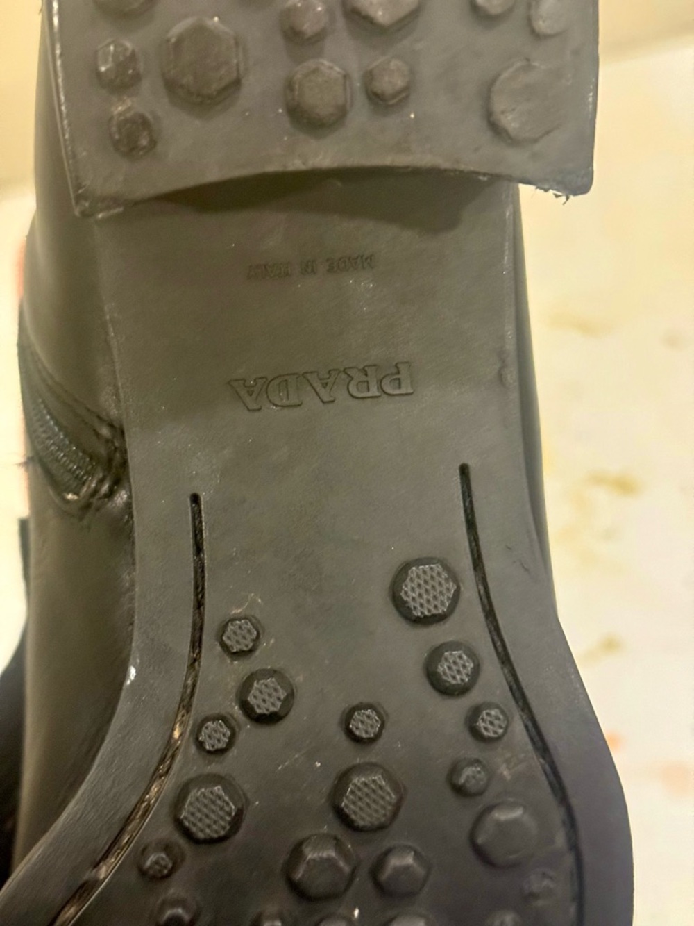 Y2K Prada Black Leather Knee High Riding Boots - Barney’s NY Exclusive  7.5 - Picture 5 of 12